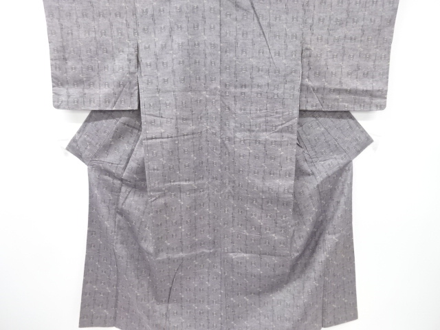 JAPANESE KIMONO / ANTIQUE KIMONO / TSUMUGI / WOVEN KASURI PATTERN